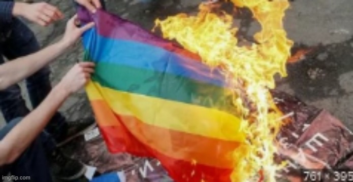 Day 2 of posting a burning pride flag to see how long it is before I get banned | image tagged in burning flag | made w/ Imgflip meme maker