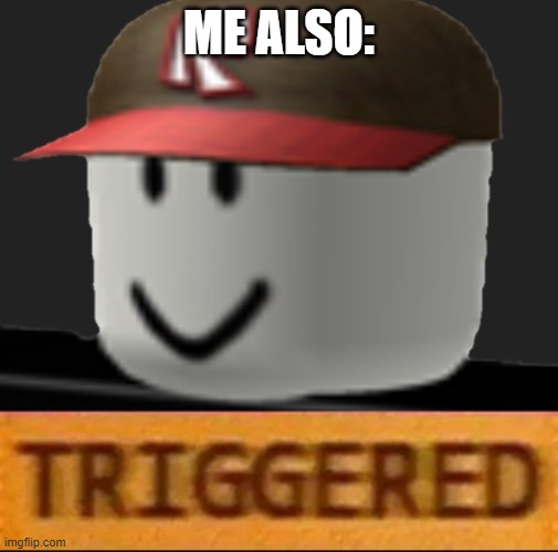 ME ALSO: | image tagged in roblox triggered | made w/ Imgflip meme maker