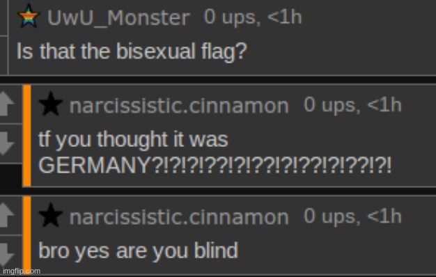 "i-is that the bi flag??!?!?" -NerdEmoji | made w/ Imgflip meme maker