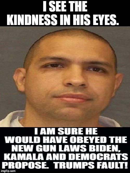 I am sure the WOKE have an excuse for this killer of 4. Trumps Fault!! Not their Woke brain!! | I SEE THE KINDNESS IN HIS EYES. | image tagged in lol so funny,lol guy,funny,special kind of stupid,stupid liberals,morons | made w/ Imgflip meme maker