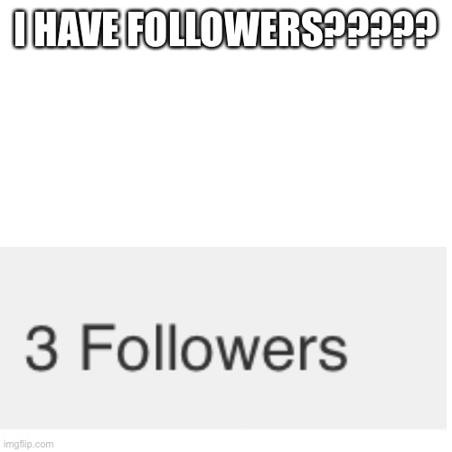 ? | I HAVE FOLLOWERS????? | image tagged in happy | made w/ Imgflip meme maker