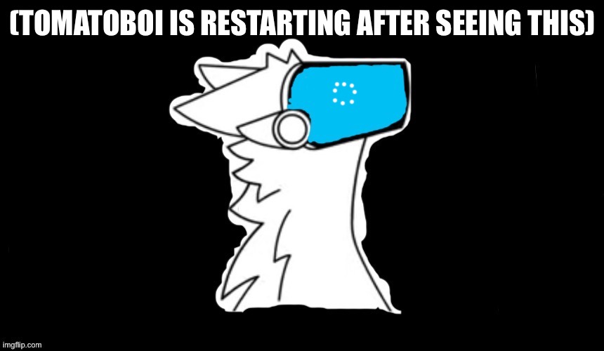 (TOMATOBOI IS RESTARTING AFTER SEEING THIS) | image tagged in blue screen protogen | made w/ Imgflip meme maker