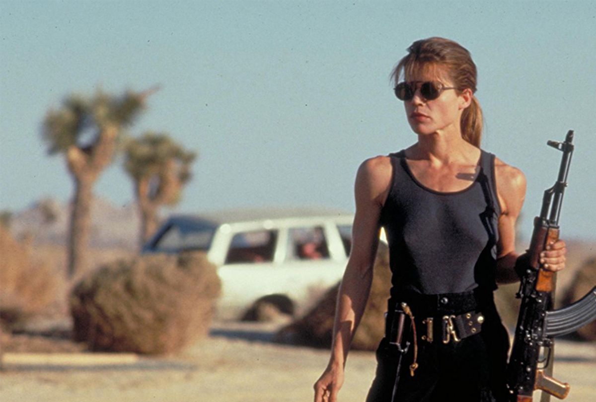 Linda Hamilton Terminator 2 Sarah Connor Blank Meme Template