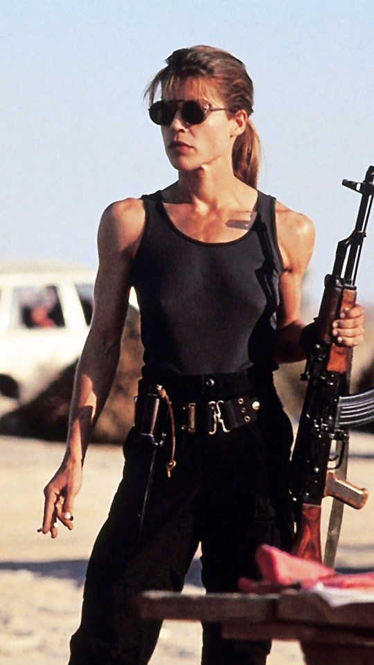 Linda Hamilton Terminator 2 Sarah Connor Blank Meme Template