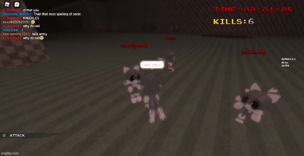 tails army in roblox sonic.exe the extermination | image tagged in memes,roblox,sonic the hedgehog | made w/ Imgflip meme maker