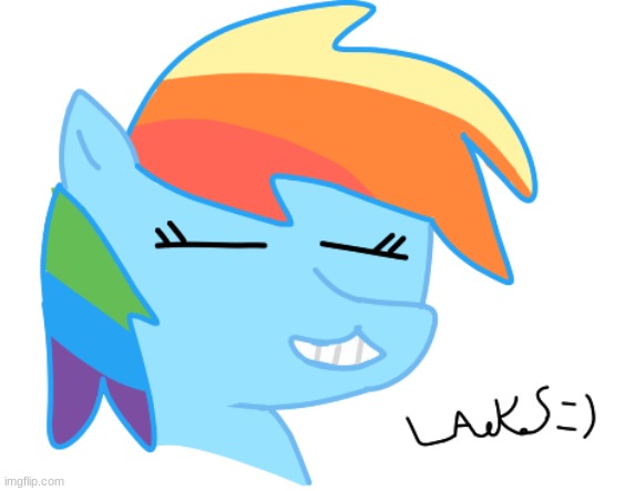 Rainbow Dash by LAKS | image tagged in rainbow dash by laks | made w/ Imgflip meme maker