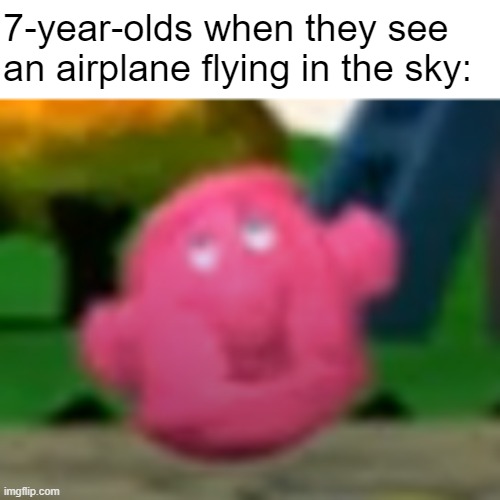 A Birdie? | 7-year-olds when they see an airplane flying in the sky: | image tagged in funny,fire hydrant,weebles | made w/ Imgflip meme maker