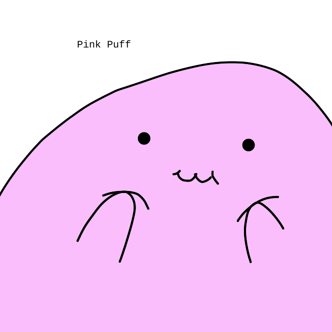 High Quality Pink Puff Blank Meme Template