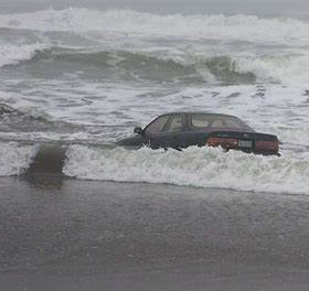 car in ocean Blank Meme Template