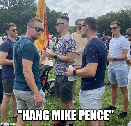Did you get that on film bro? Send it to MSM ASAP! | "HANG MIKE PENCE" | image tagged in why is the fbi here,false flag,january,attack | made w/ Imgflip meme maker
