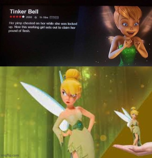 Tinker Bell description fail | image tagged in tinker bell,you had one job,netflix,memes,meme,fail | made w/ Imgflip meme maker