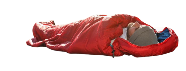 High Quality Guy In Sleeping Bag Transparent Background Blank Meme Template