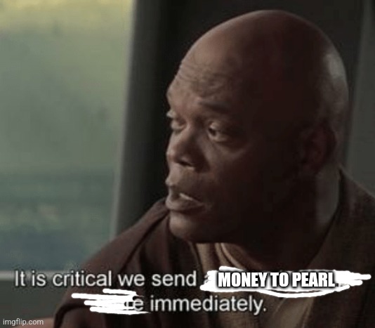 It is critical we send an attack group there immediately | MONEY TO PEARL | image tagged in it is critical we send an attack group there immediately | made w/ Imgflip meme maker