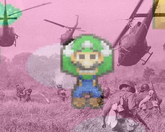 Luigi war flashback Blank Meme Template
