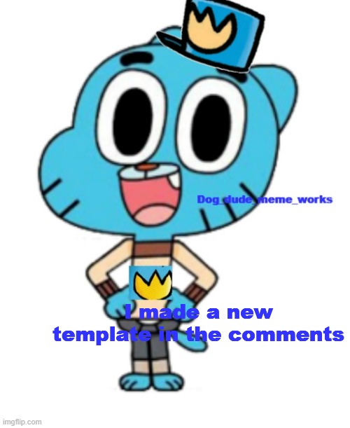 New template in the comments :) | I made a new template in the comments | image tagged in dog_dude_meme_works announcement template,new template | made w/ Imgflip meme maker