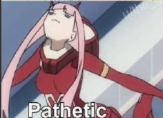 High Quality zero two pathetic Blank Meme Template