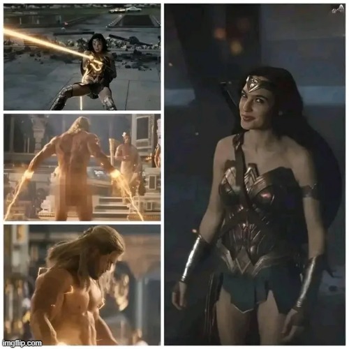Diana is Horny | image tagged in thor,wonder woman | made w/ Imgflip meme maker