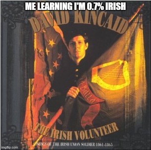 ME LEARNING I'M 0.7% IRISH | made w/ Imgflip meme maker