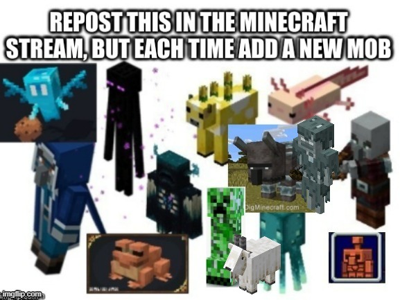 Goat (Please repost in the Minecraft stream) | image tagged in minecraft,repost | made w/ Imgflip meme maker