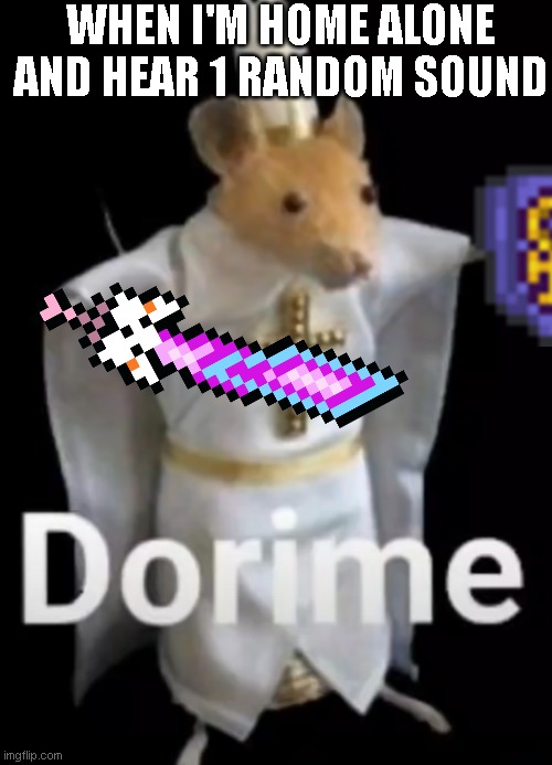 Terrarime | WHEN I'M HOME ALONE AND HEAR 1 RANDOM SOUND | image tagged in terraria,rat,rats | made w/ Imgflip meme maker