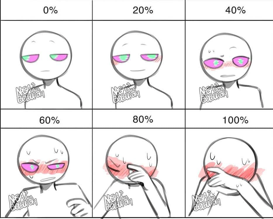 High Quality Try to make me blush meme Blank Meme Template