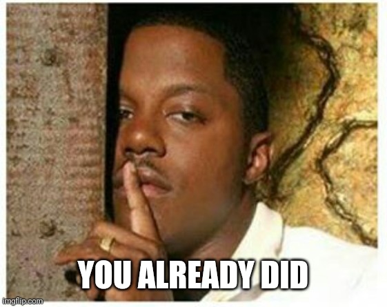 Shhh | YOU ALREADY DID | image tagged in shhh | made w/ Imgflip meme maker