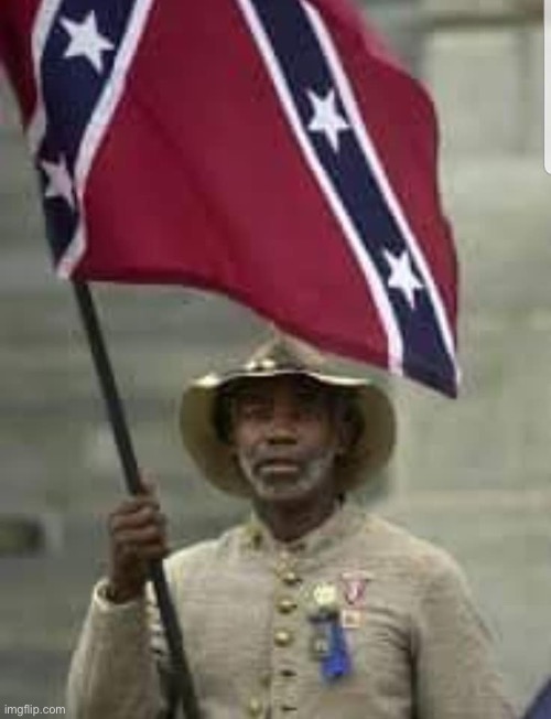 Cursed images | image tagged in black confederate soldier | made w/ Imgflip meme maker