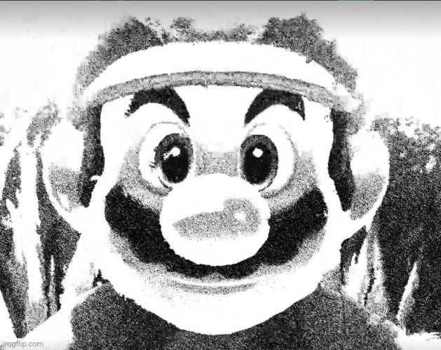 BW Mario Stare | image tagged in bw mario stare | made w/ Imgflip meme maker