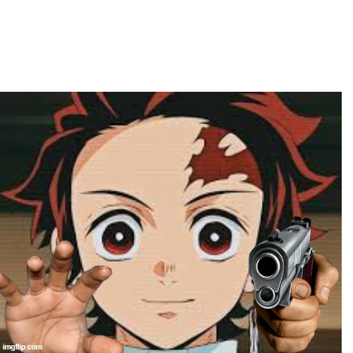 hAPPY tanjiro | image tagged in blank white template | made w/ Imgflip meme maker