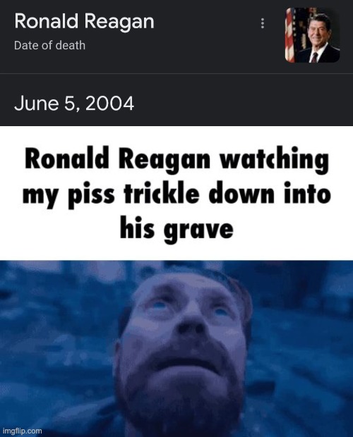 It's a national holiday. | image tagged in ronald reagan,republican,pride month,willem dafoe | made w/ Imgflip meme maker