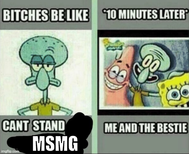 bitches be like | MSMG | image tagged in bitches be like | made w/ Imgflip meme maker