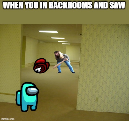 when you in backroom and explore and saw | WHEN YOU IN BACKROOMS AND SAW | image tagged in the backrooms | made w/ Imgflip meme maker