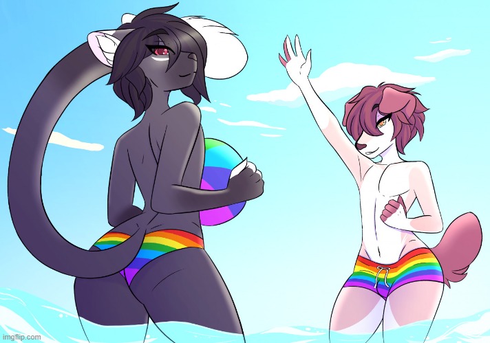 By VitaminZero | image tagged in furry,femboy,cute,adorable,dat ass,pride | made w/ Imgflip meme maker