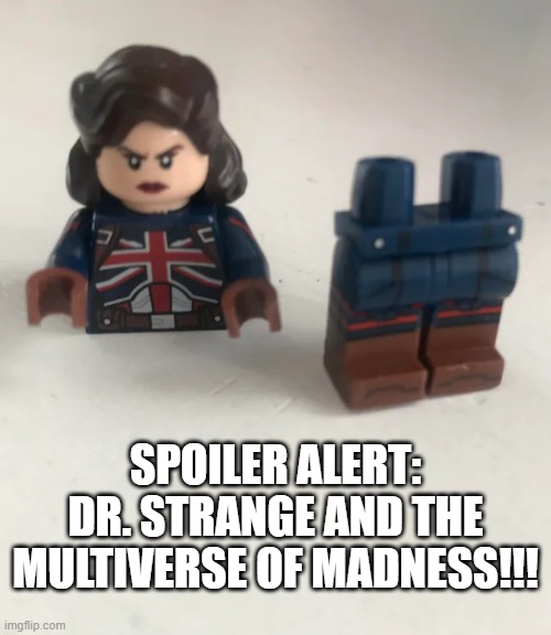 Don't Look!!! | SPOILER ALERT: DR. STRANGE AND THE MULTIVERSE OF MADNESS!!! | image tagged in captain carter | made w/ Imgflip meme maker