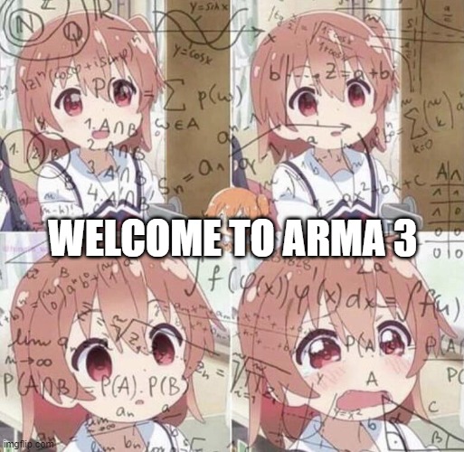welcome recruit | WELCOME TO ARMA 3 | image tagged in anime math woman | made w/ Imgflip meme maker