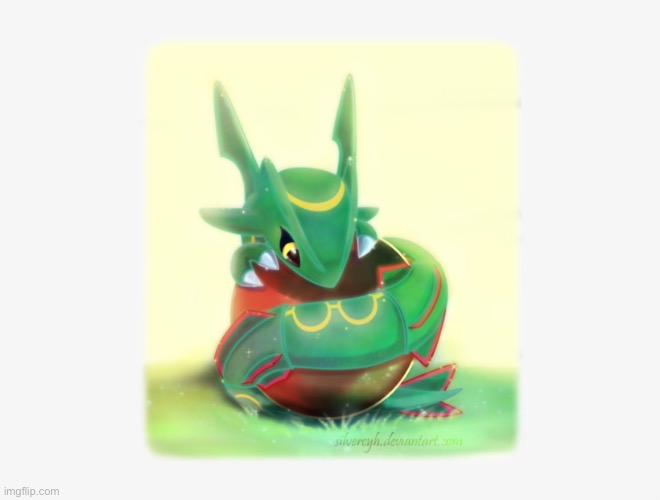 Pt. 1 of posting adorable Pokémon art Rayquaza) - Imgflip