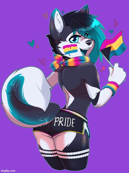 By Mama_Goomba | image tagged in furry,femboy,cute,adorable,pride | made w/ Imgflip meme maker