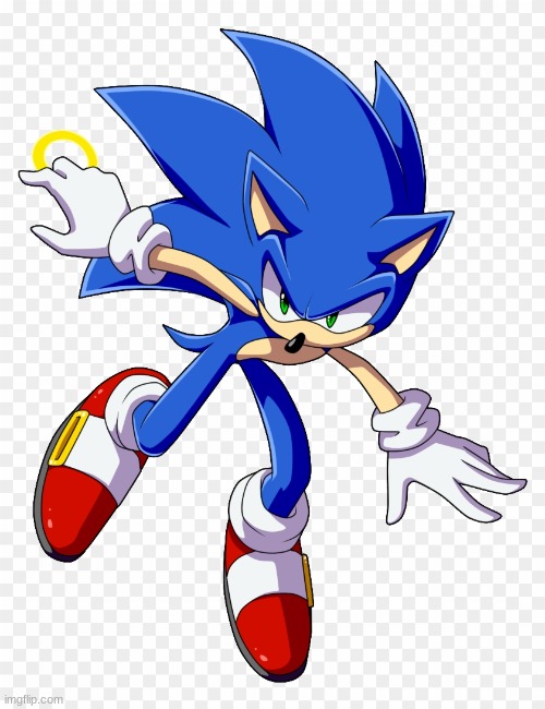 Sonic with a ring (credit to: Myly14 on Deviantart) | image tagged in sonic the hedgehog,sonic art | made w/ Imgflip meme maker