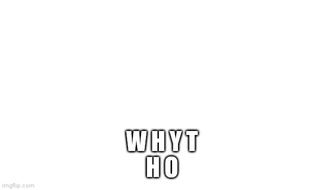 blank | W H Y T
H O | image tagged in blank | made w/ Imgflip meme maker