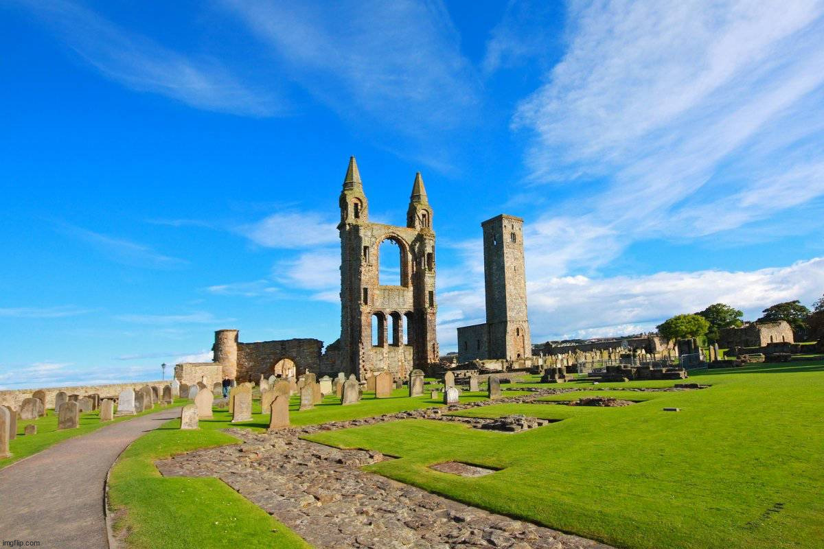 remains of St. Andrew's Cathedral in Scotland | image tagged in awesome | made w/ Imgflip meme maker