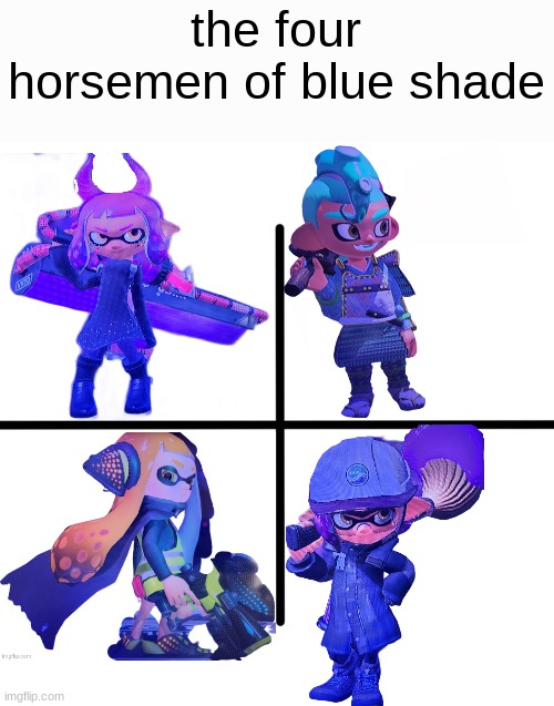 i need to make a transparent template of Aqua | the four horsemen of blue shade | image tagged in memes,blank starter pack | made w/ Imgflip meme maker