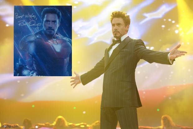 he finally wrote back | image tagged in tony stark success | made w/ Imgflip meme maker
