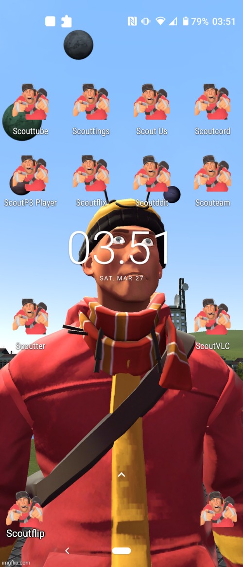 Literally my home screen | Scoutflip | made w/ Imgflip meme maker