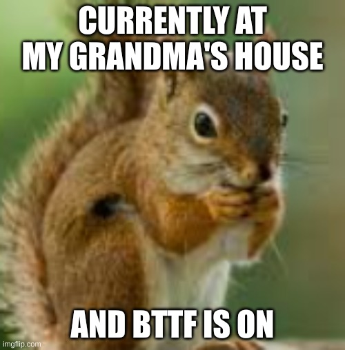 idk why i'm posting ab this | CURRENTLY AT MY GRANDMA'S HOUSE; AND BTTF IS ON | image tagged in kdn jkefje | made w/ Imgflip meme maker