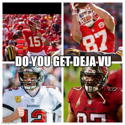Quarter back and tight end new vs old deja vu | DO YOU GET DEJA VU | image tagged in sports | made w/ Imgflip meme maker