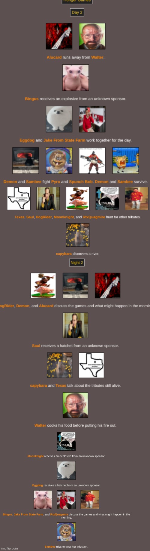 2nd day and night | image tagged in hunger games,memes,help me | made w/ Imgflip meme maker