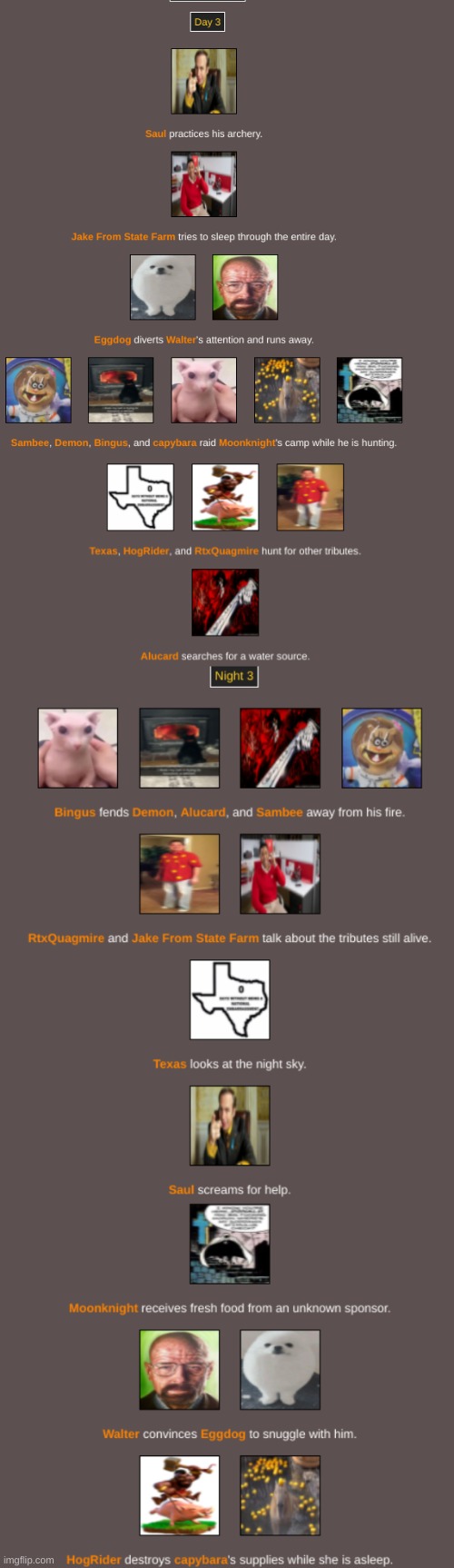 3rd day and night | image tagged in memes,hunger games,help me | made w/ Imgflip meme maker
