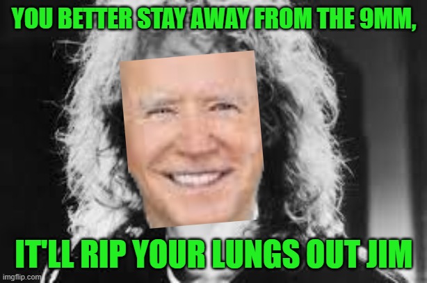 Warren Zevon | YOU BETTER STAY AWAY FROM THE 9MM, IT'LL RIP YOUR LUNGS OUT JIM | image tagged in warren zevon | made w/ Imgflip meme maker