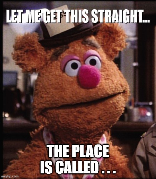 Fozzie Let me Get This Straight | THE PLACE IS CALLED . . . | image tagged in fozzie let me get this straight | made w/ Imgflip meme maker