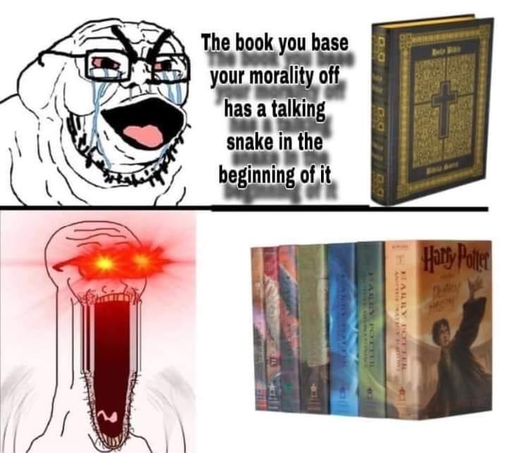 Talking snake books Blank Meme Template